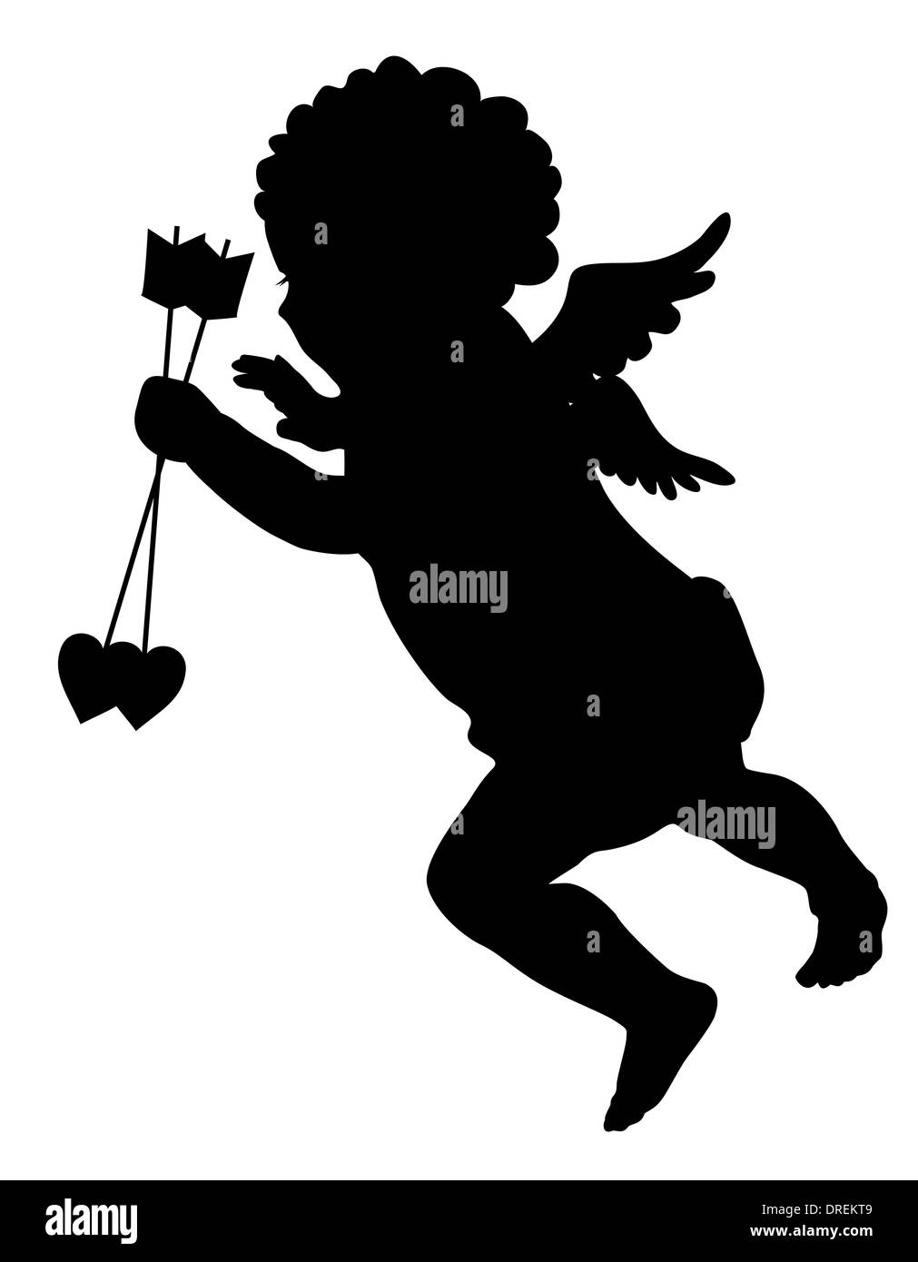 Cupido silhouette Foto Stock