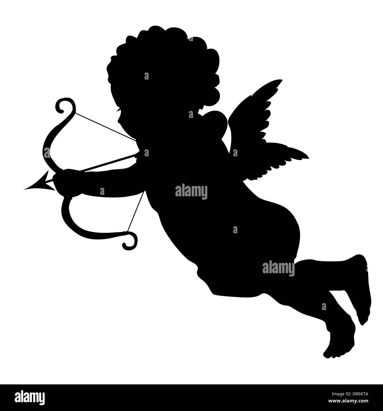 Cupido silhouette Foto Stock