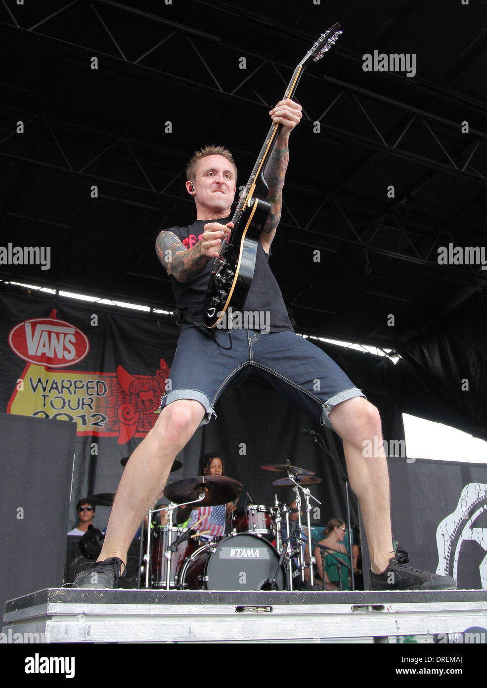 Yellowcard 2012 Vans warped tour presso l'anfiteatro di Cruzan - Spettacoli West Palm Beach, Florida - 28.07.12 Foto Stock