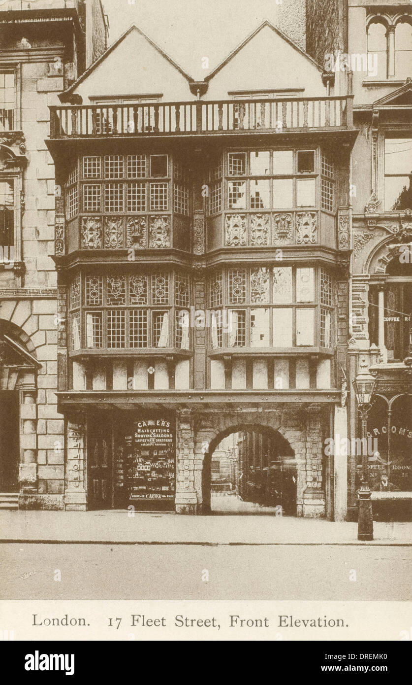 17 Fleet Street, Londra - ELEVAZIONE FRONTALE Foto Stock