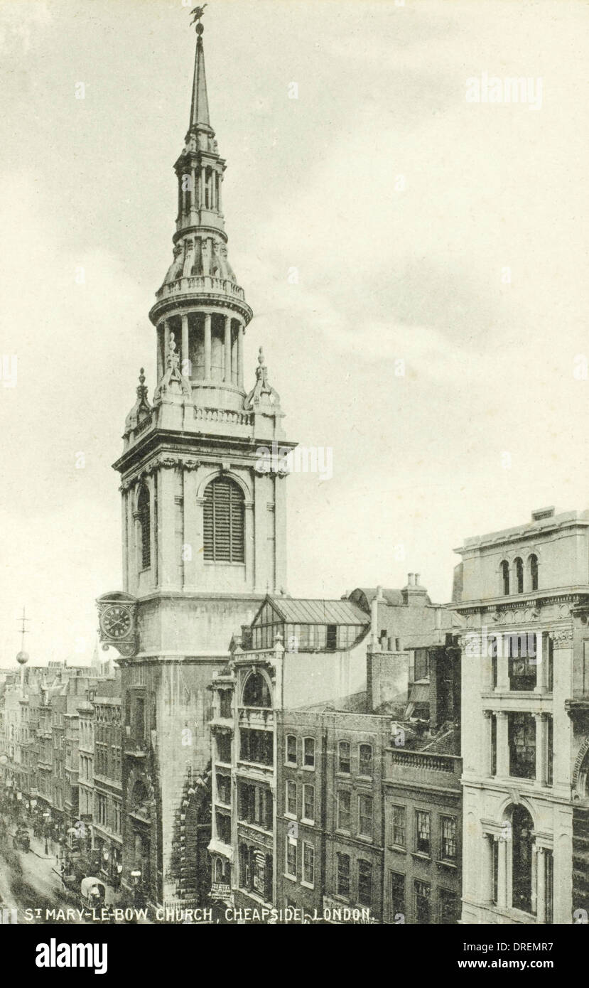 Santa Maria-le-Bow Chiesa, Cheapside, Londra Foto Stock