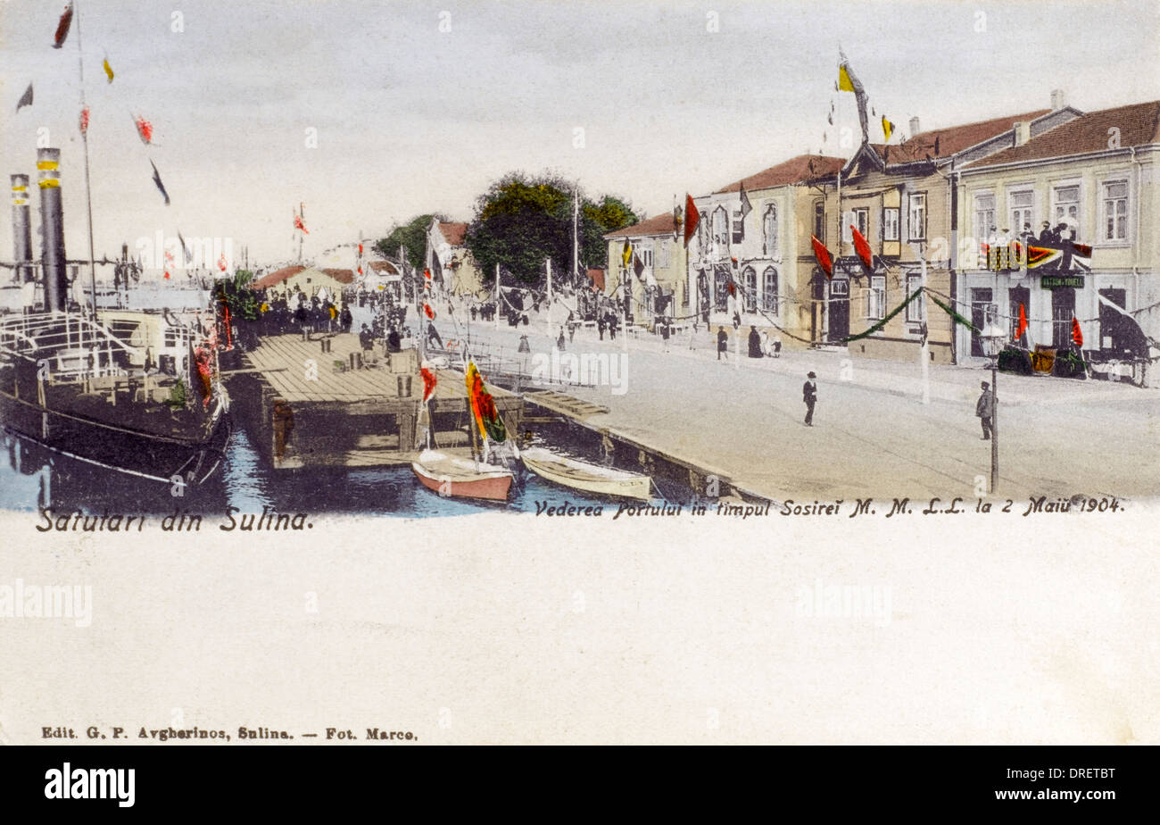 Romania - Sulina - Visita di royalty spagnolo Foto Stock