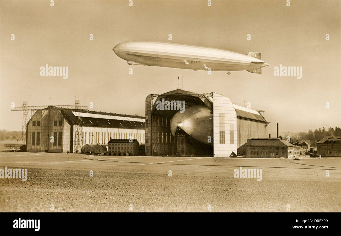 Il Graf Zeppelin e LZ 129, Hindenburg Foto Stock