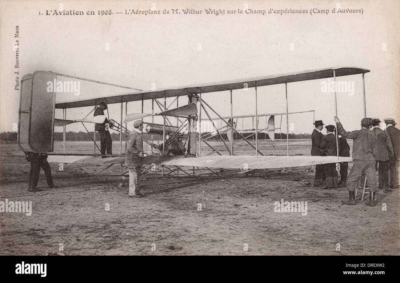 Aviazione in 1908, l'aereo di M. Wilbur Wright Foto Stock