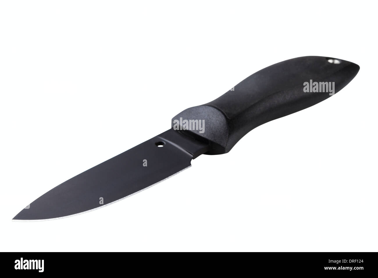 Coltello tascabile pieghevole con un bordo isolati su sfondo bianco Foto Stock