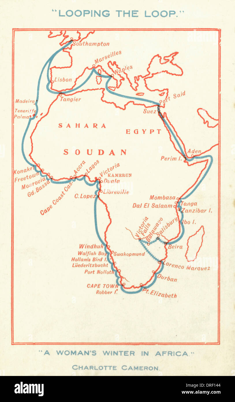 Charlotte Cameron viaggi in Africa Foto Stock