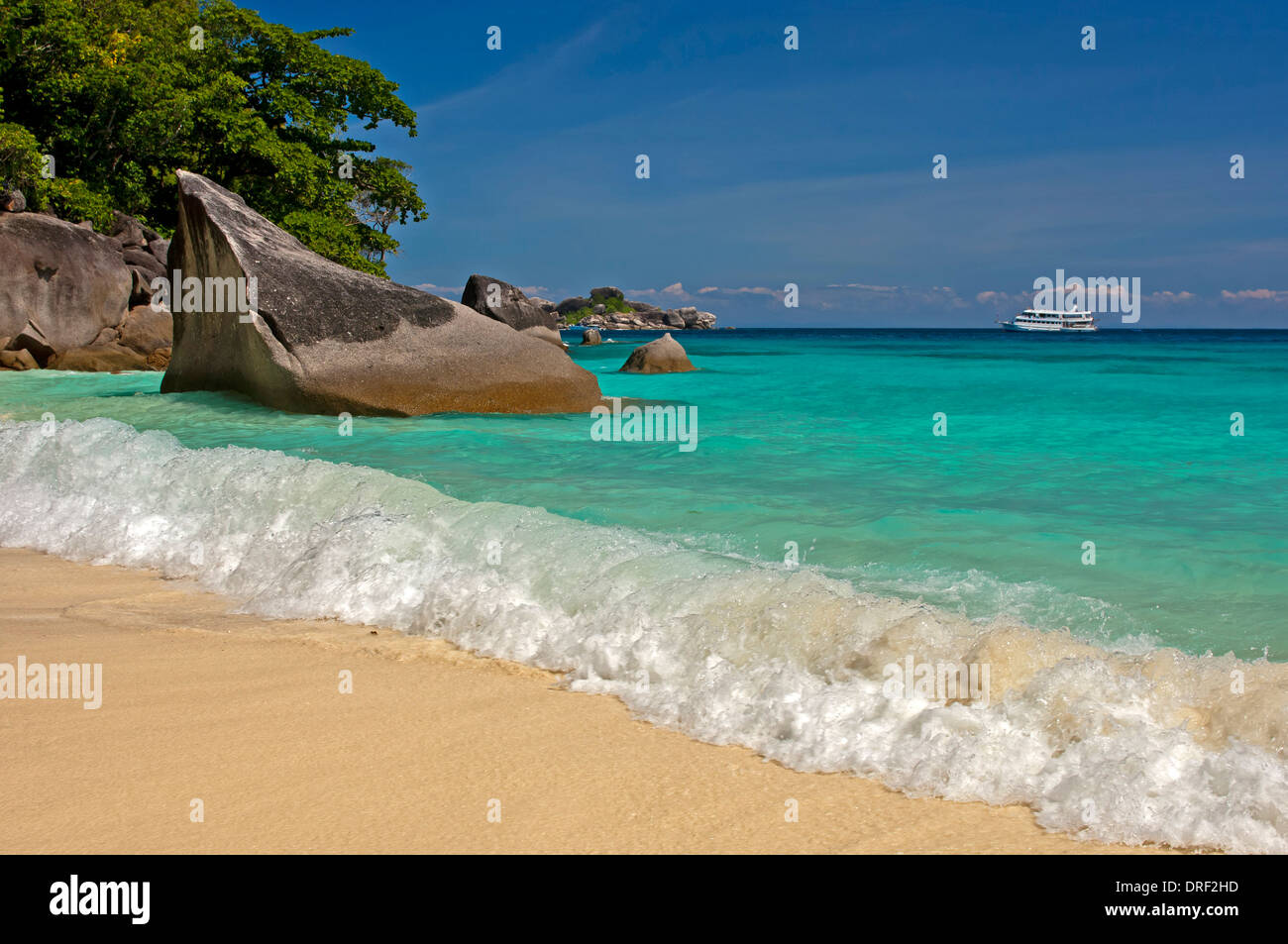 Una spiaggia da sogno sulla Koh Miang isola, isole Similan, Mu Ko Similan Parco Nazionale, Thailandia Foto Stock