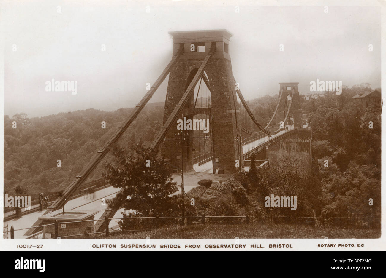 Il ponte sospeso di Clifton - Vista dalla collina osservatorio, Br Foto Stock