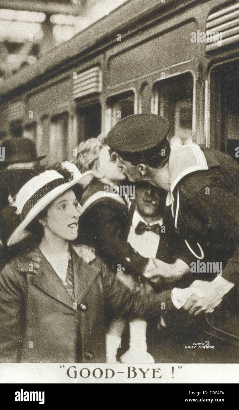 Dire addio alla famiglia - la prima guerra mondiale Foto Stock