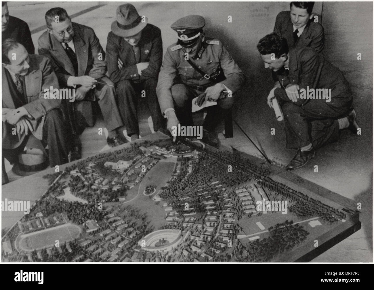 Berlin Olympic Village modello in scala,1936 Foto Stock