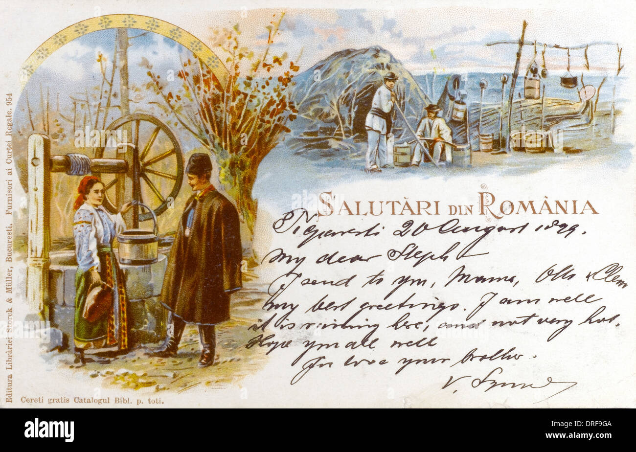 Il rumeno tipi di paese Foto Stock