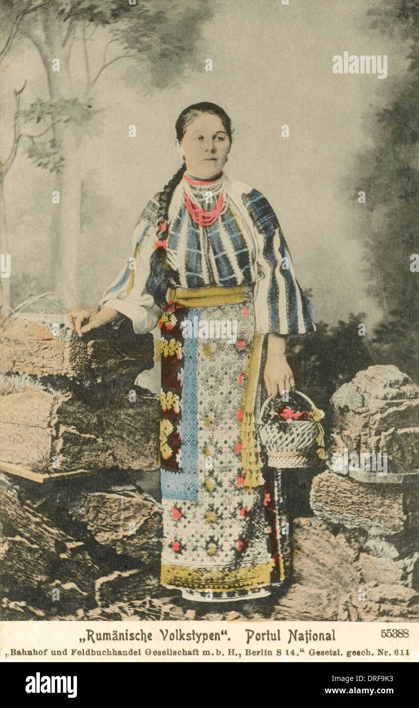 Romania - costume nazionale Foto Stock