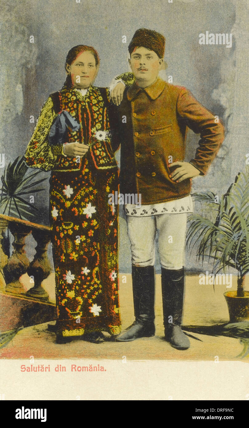 Il rumeno giovane - Costume tradizionale Foto Stock