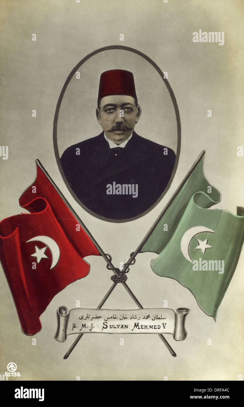 Sultan Mehmed V Reshad della Turchia Foto Stock