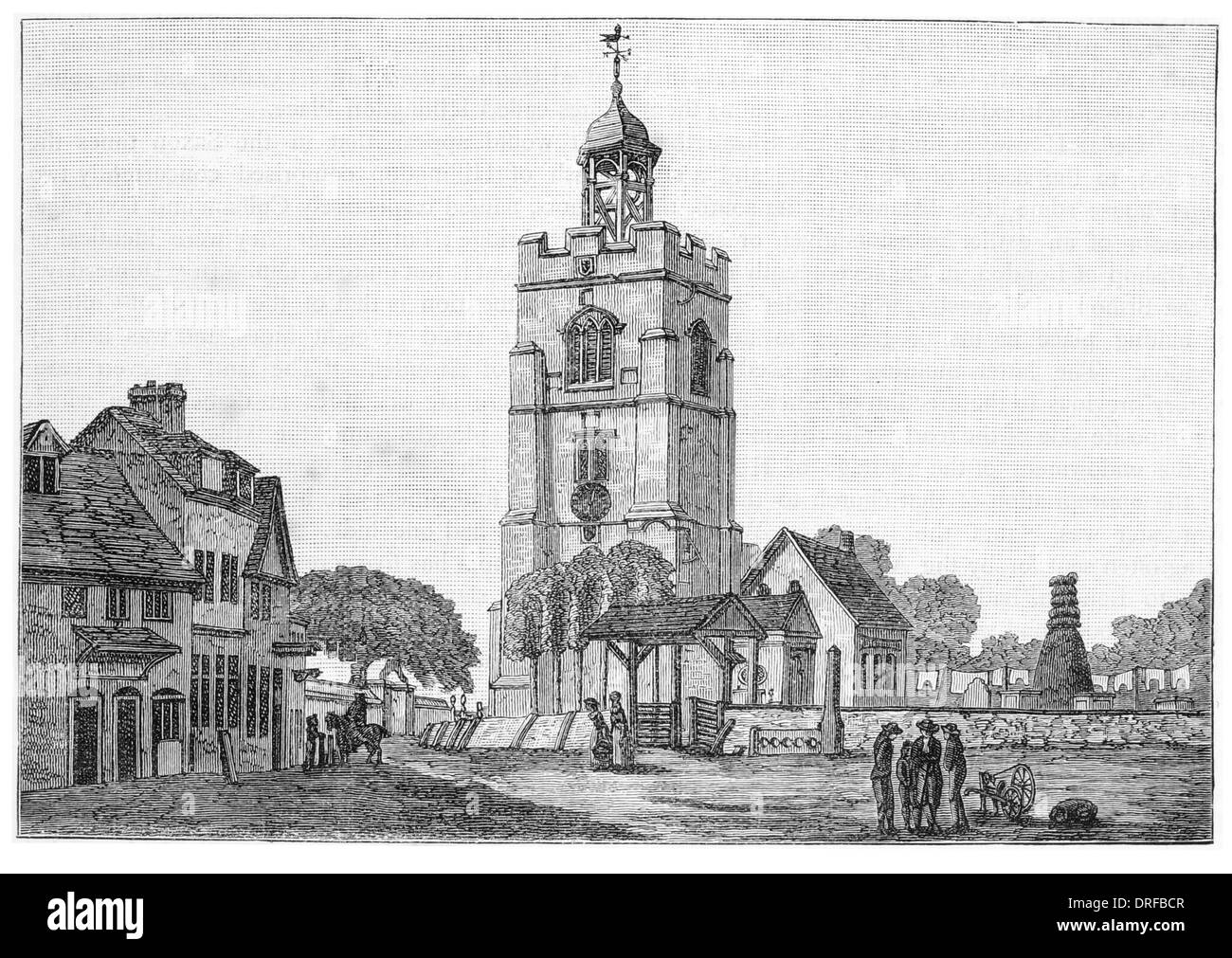 London Borough of Hillingdon, Chiesa di San Giovanni Battista 1740 Foto Stock