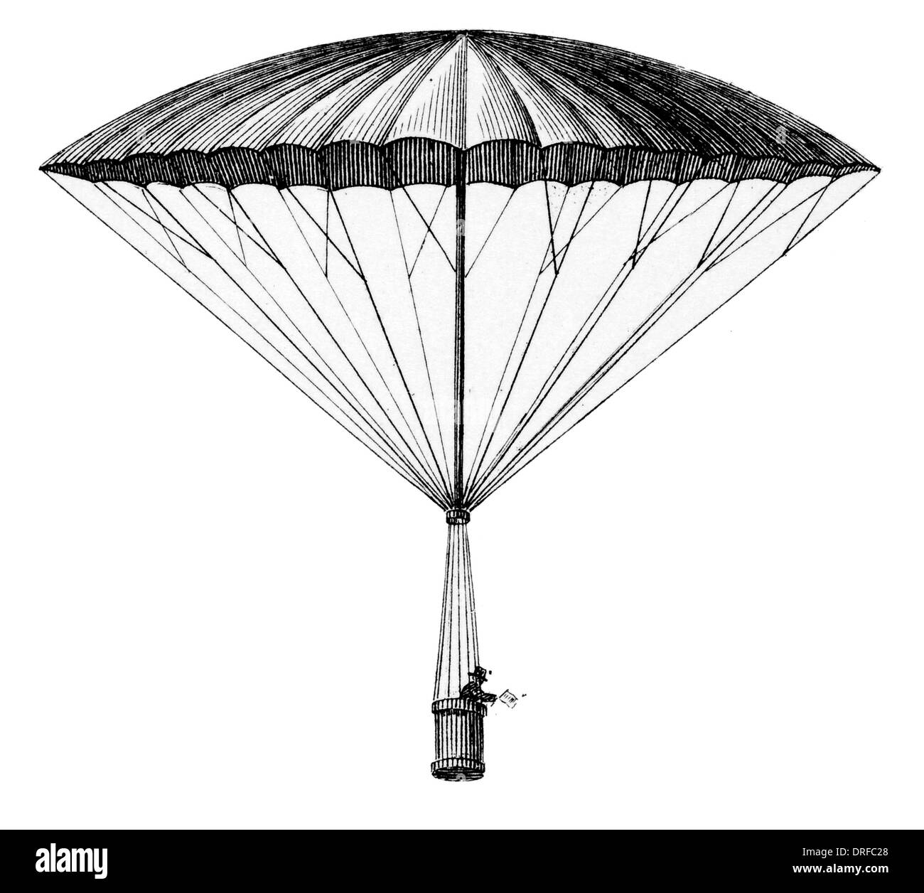 Garnerin André-Jacques paracadute in discesa 1797 Foto Stock