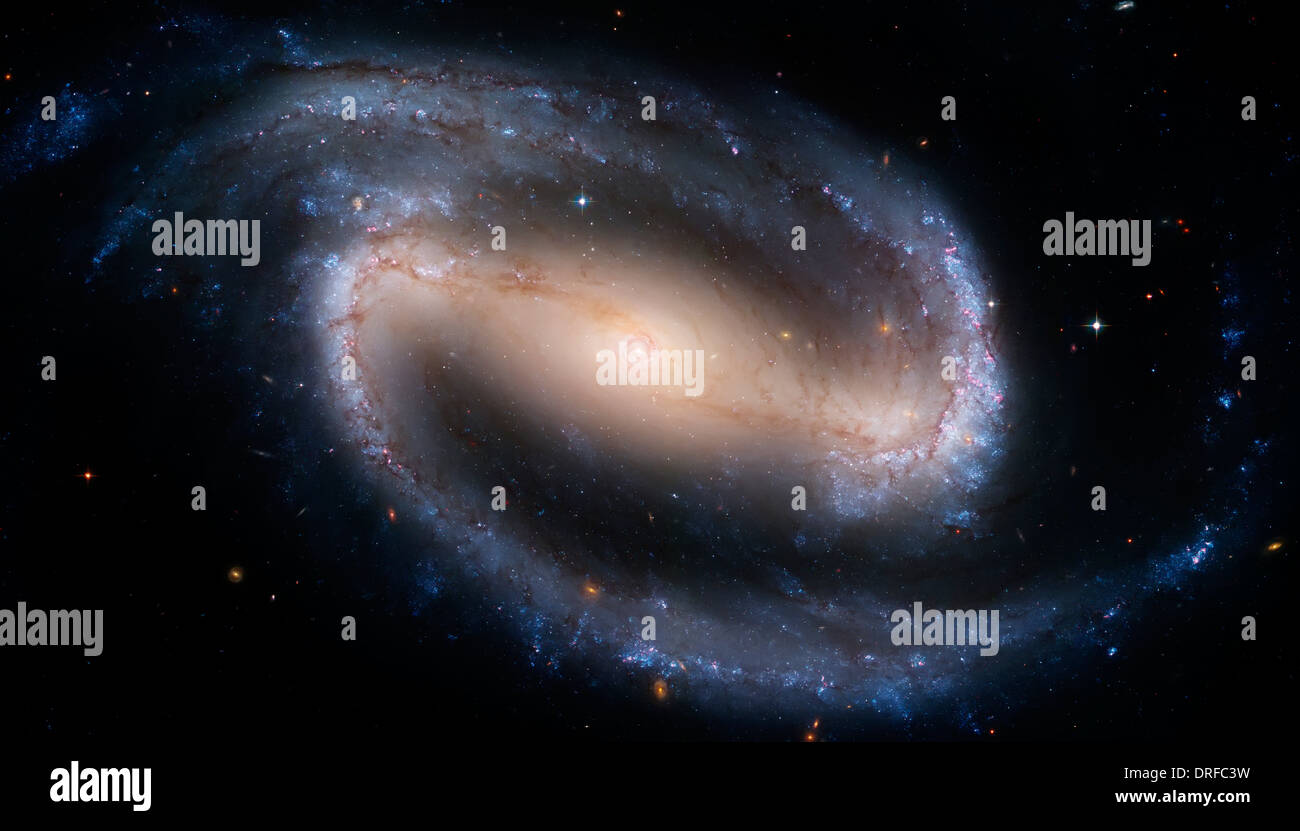 Bloccate galassia a spirale NGC 1300. NGC 1300 è considerato essere prototipico di banditi galassie a spirale. Foto Stock