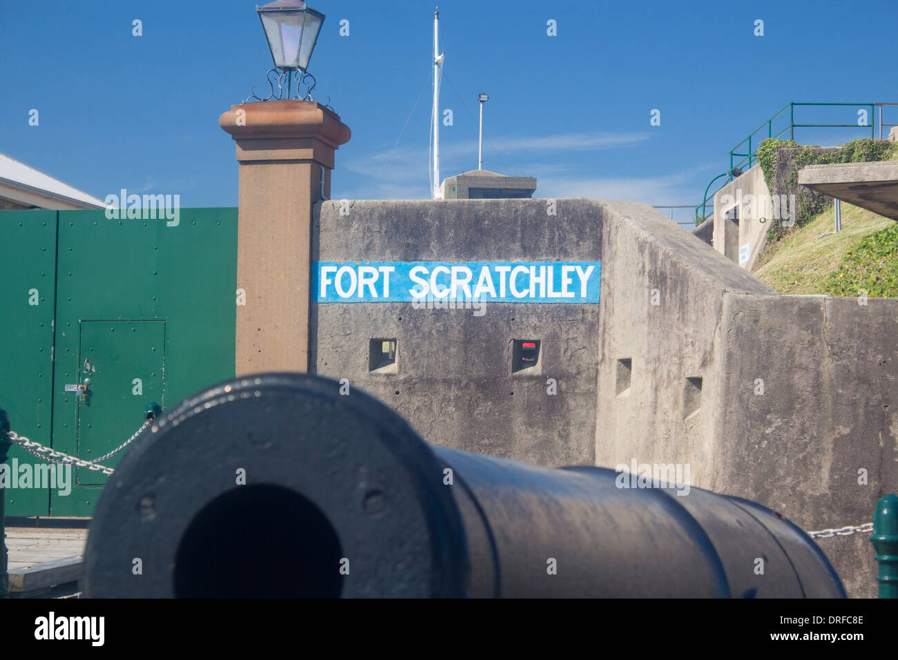 Fort Scratchley cannon pareti esterne Newcastle New South Wales NSW Australia Foto Stock