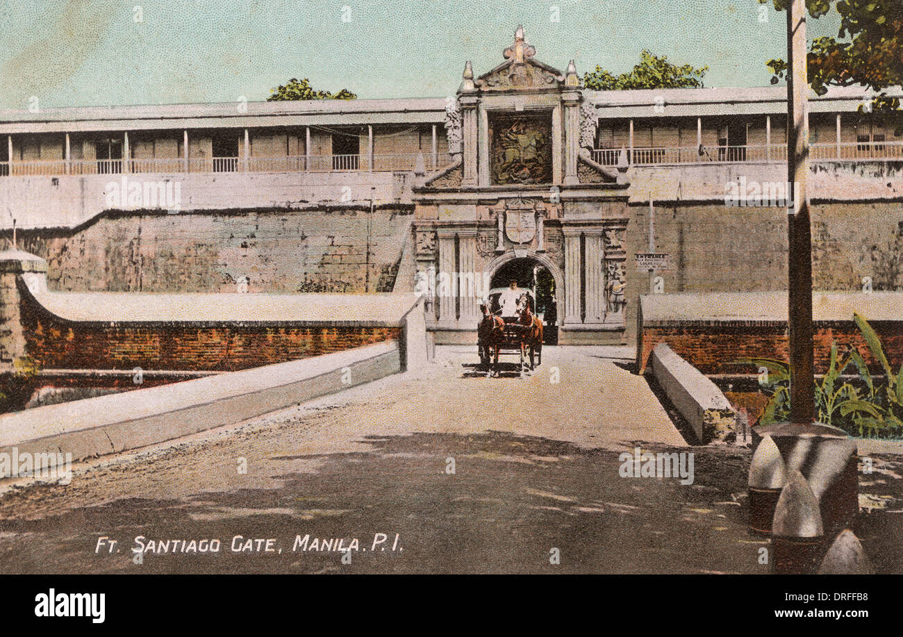 Fort Santiago Gate - Manila, Filippine Foto Stock