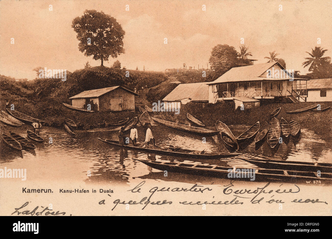 Camerun - Douala. La porta di canoa Foto Stock
