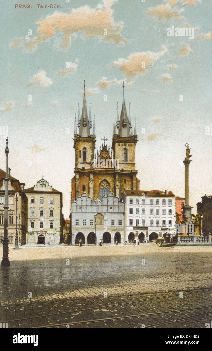Praga - La Chiesa di Nostra Signora di Tyn Foto Stock