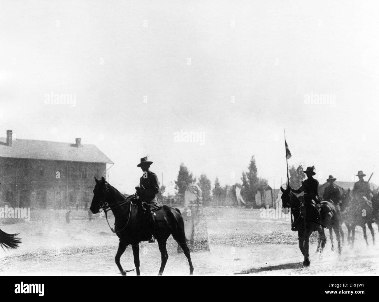 Generale Chauvel e truppe a cavallo attraverso Damasco Foto Stock