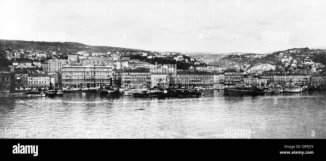 Fiume (oggi Rijeka, Croazia) quando sotto occupazione italiana Foto Stock