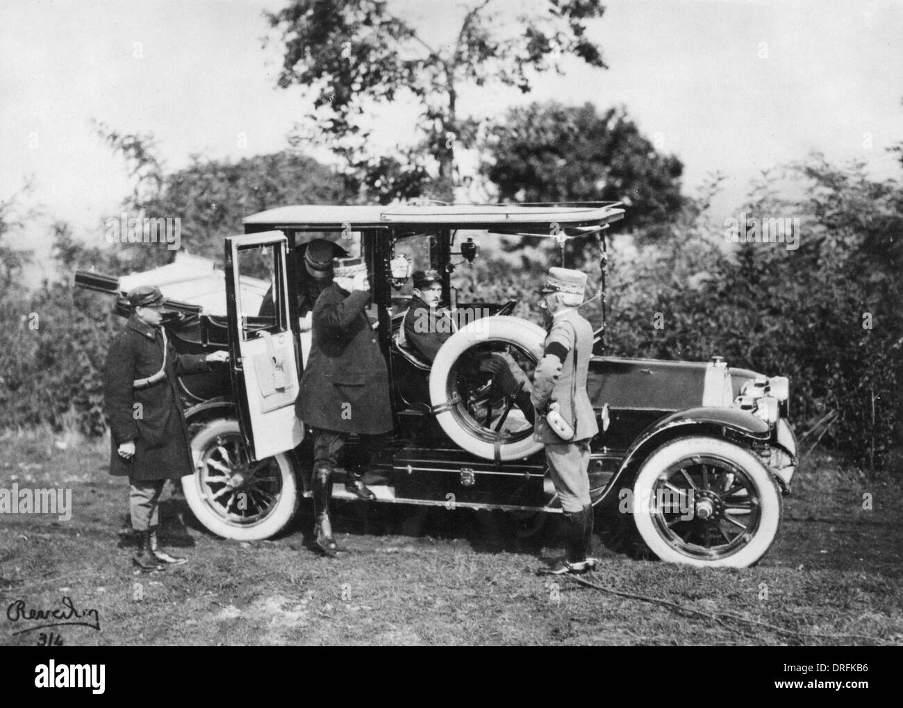 Generale Joffre e il generale Cadorna durante il WW1 Foto Stock