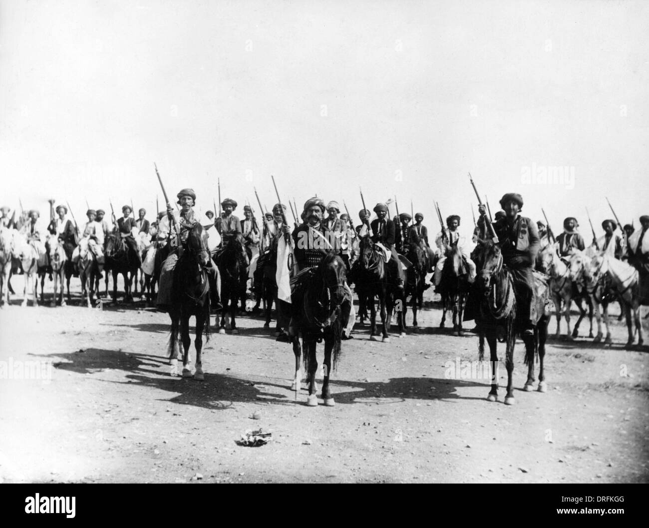 Le truppe arabe a Kasr-i-Shirin, Medio Oriente durante il WW1 Foto Stock