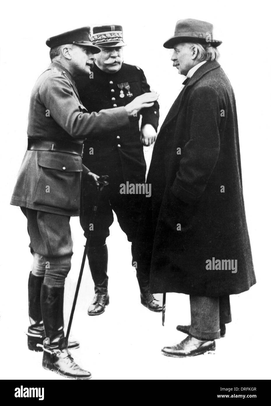 Lloyd George, Generale Haig, generale Joffre, Francia Foto Stock