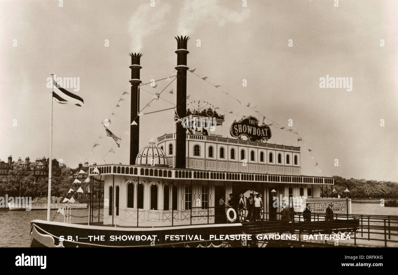 Showboat, Festival Pleasure Gardens, Battersea, Londra Foto Stock