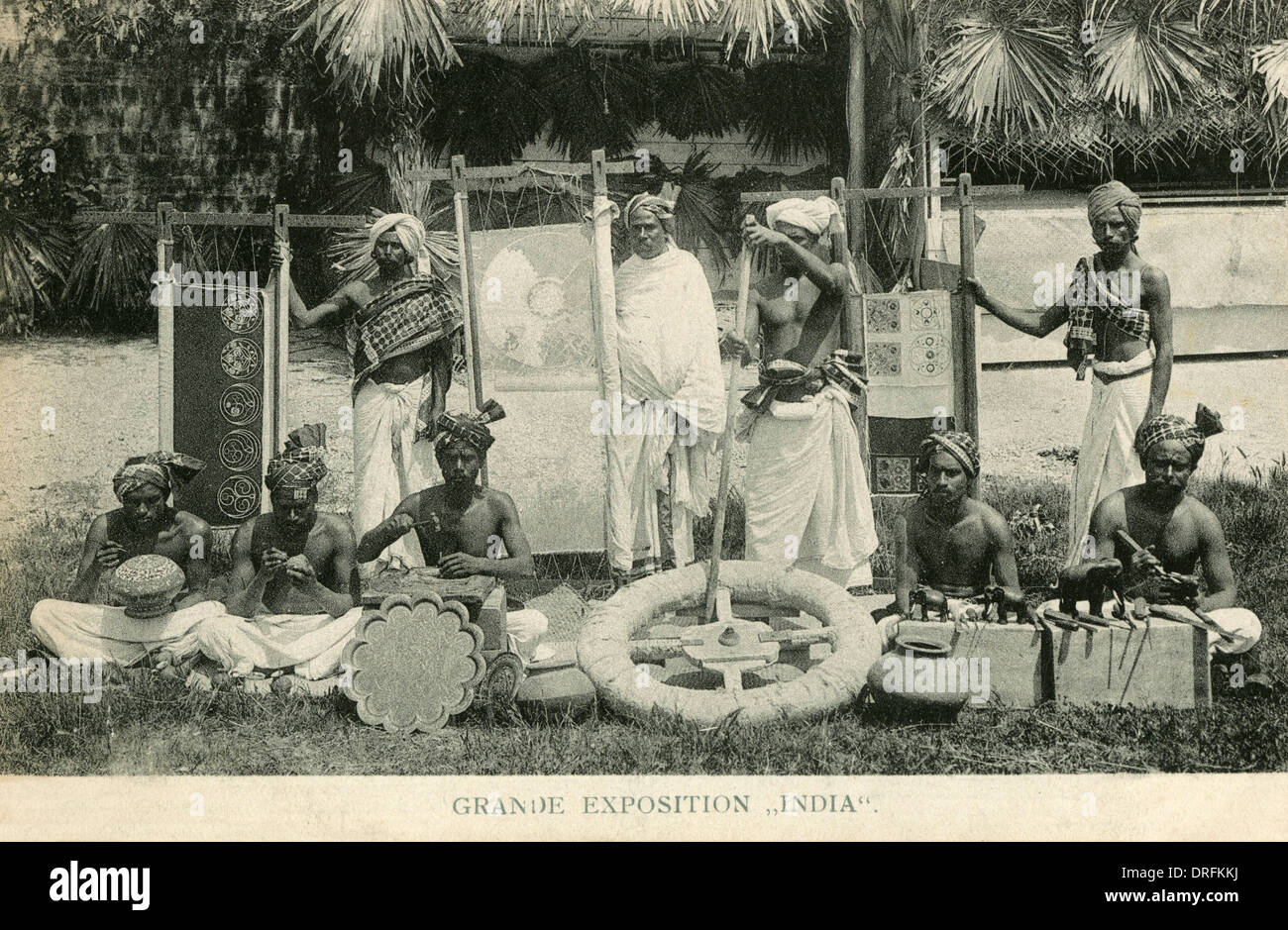 Grande fiera indiana, Parigi -- nove uomini indiano Foto Stock