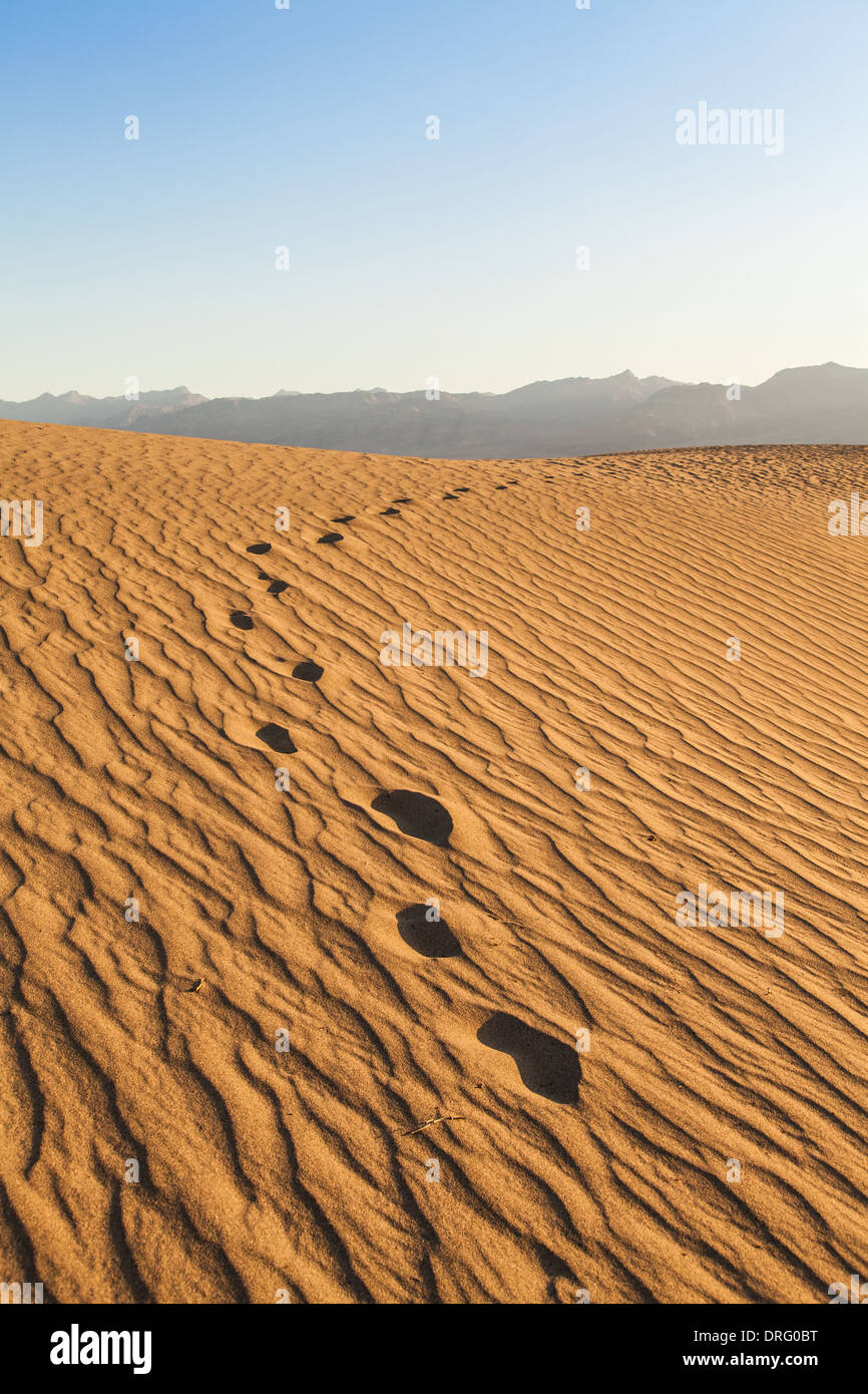 Le dune di sabbia di Mesquite piatto nella Valle della Morte nel deserto - California Foto Stock