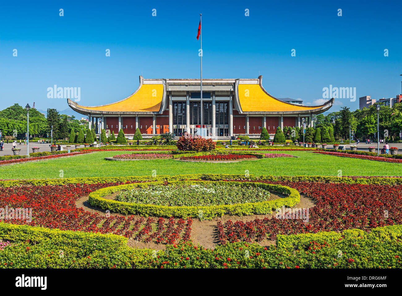 Taipei, Taiwan a Dr. Sun Yat-sen Memorial Hall gardens. Foto Stock