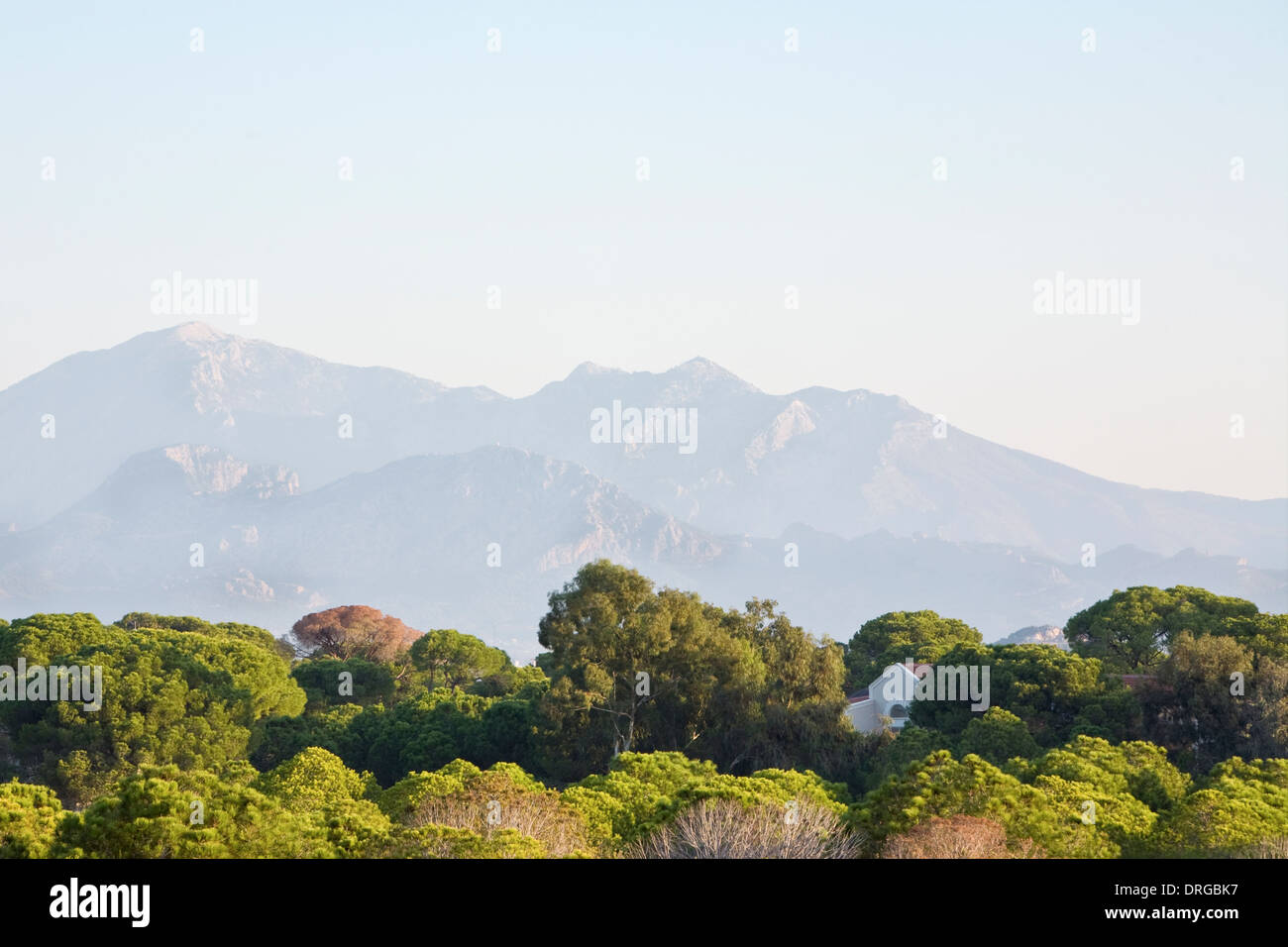 Vista da Adamo ed Eva Hotel, Belec, Turchia, Foto Stock