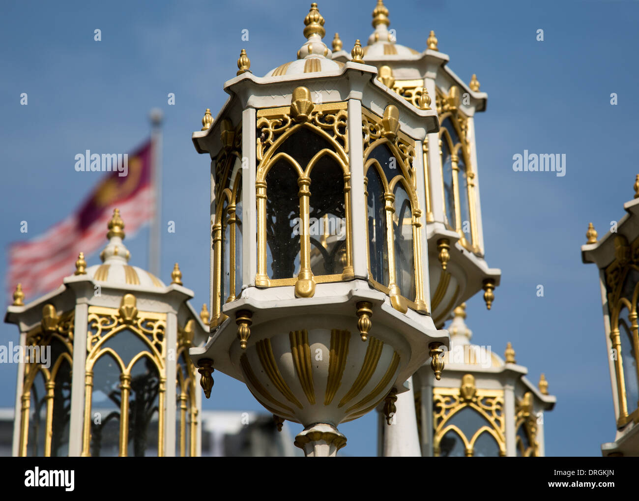 Lampade presso il Palazzo Nazionale di Kuala Lumpur Foto Stock