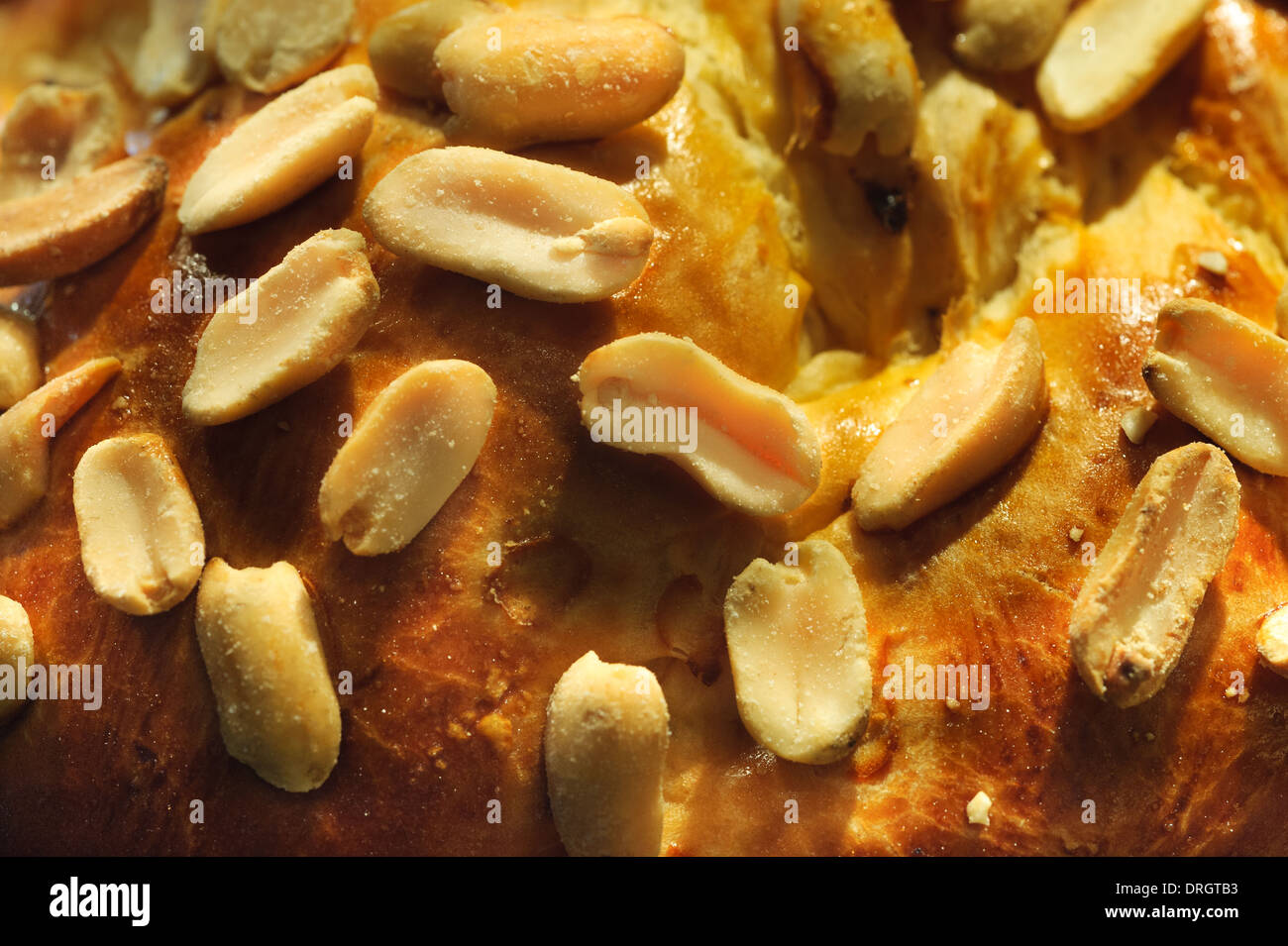 Delizioso pane con pistacchio closeup cibo macro Foto Stock