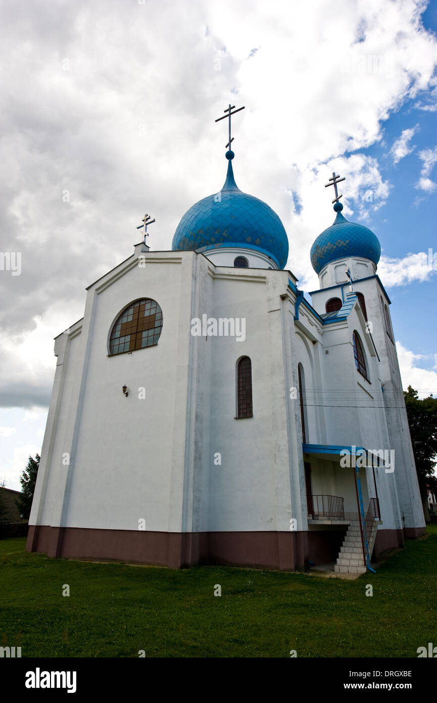 Eastern-Orthodox chiesa nel villaggio Jaczno, Voivodato Podlaskie, Polonia orientale Foto Stock