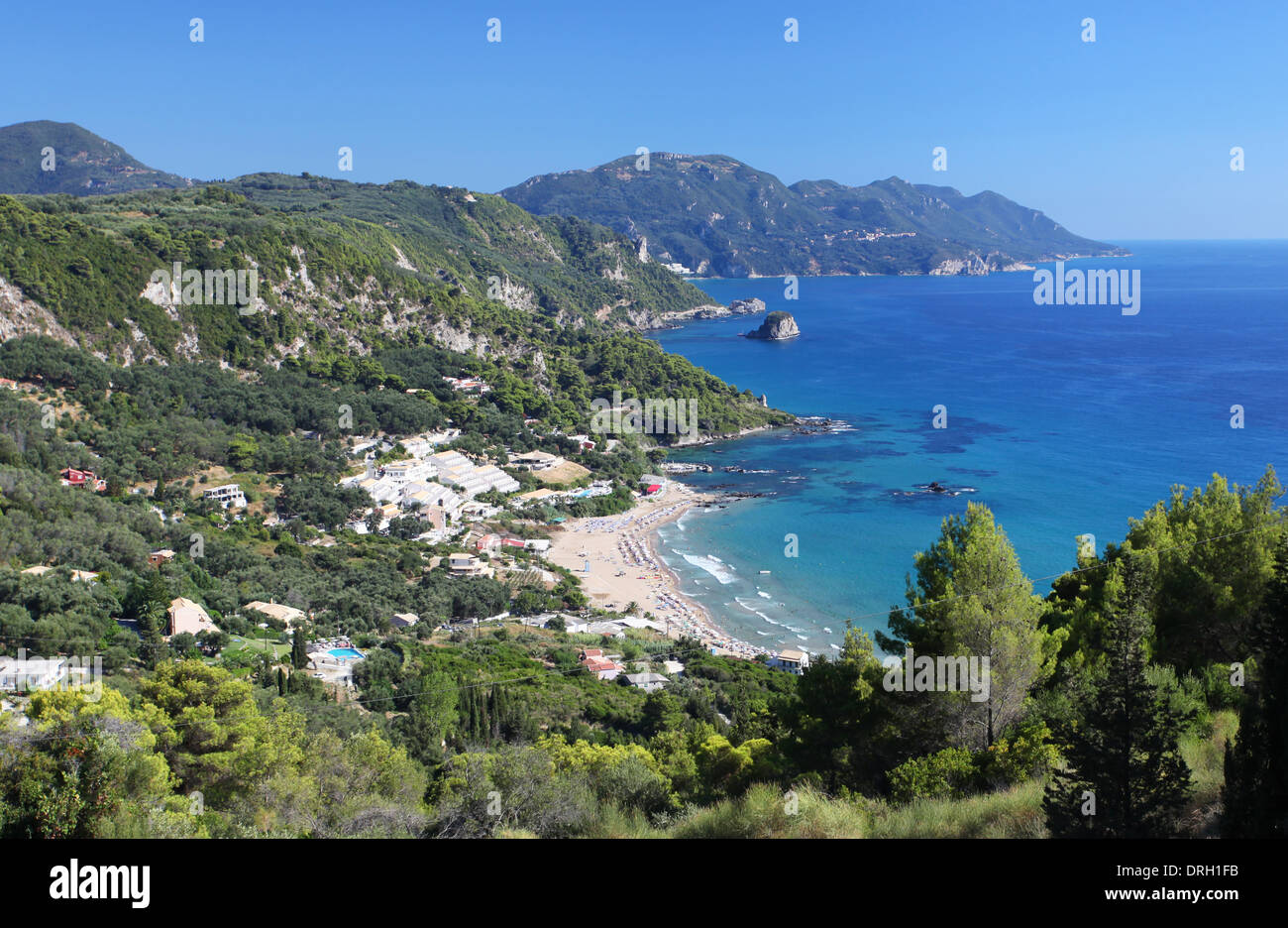 L'isola greca di Corfù Foto Stock