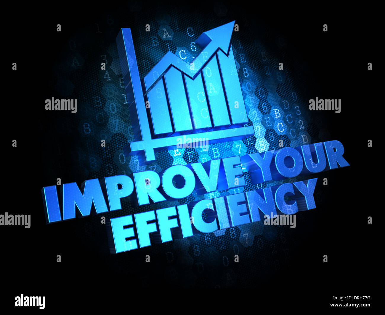 Migliorare la vostra efficienza su sfondo digitale. Foto Stock