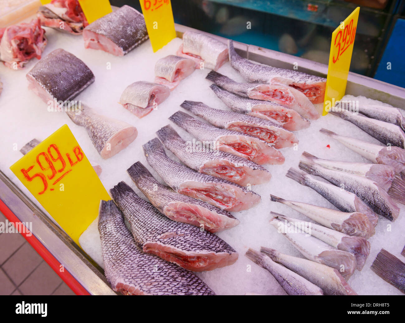 Chinatown mercato del pesce, NYC Foto Stock