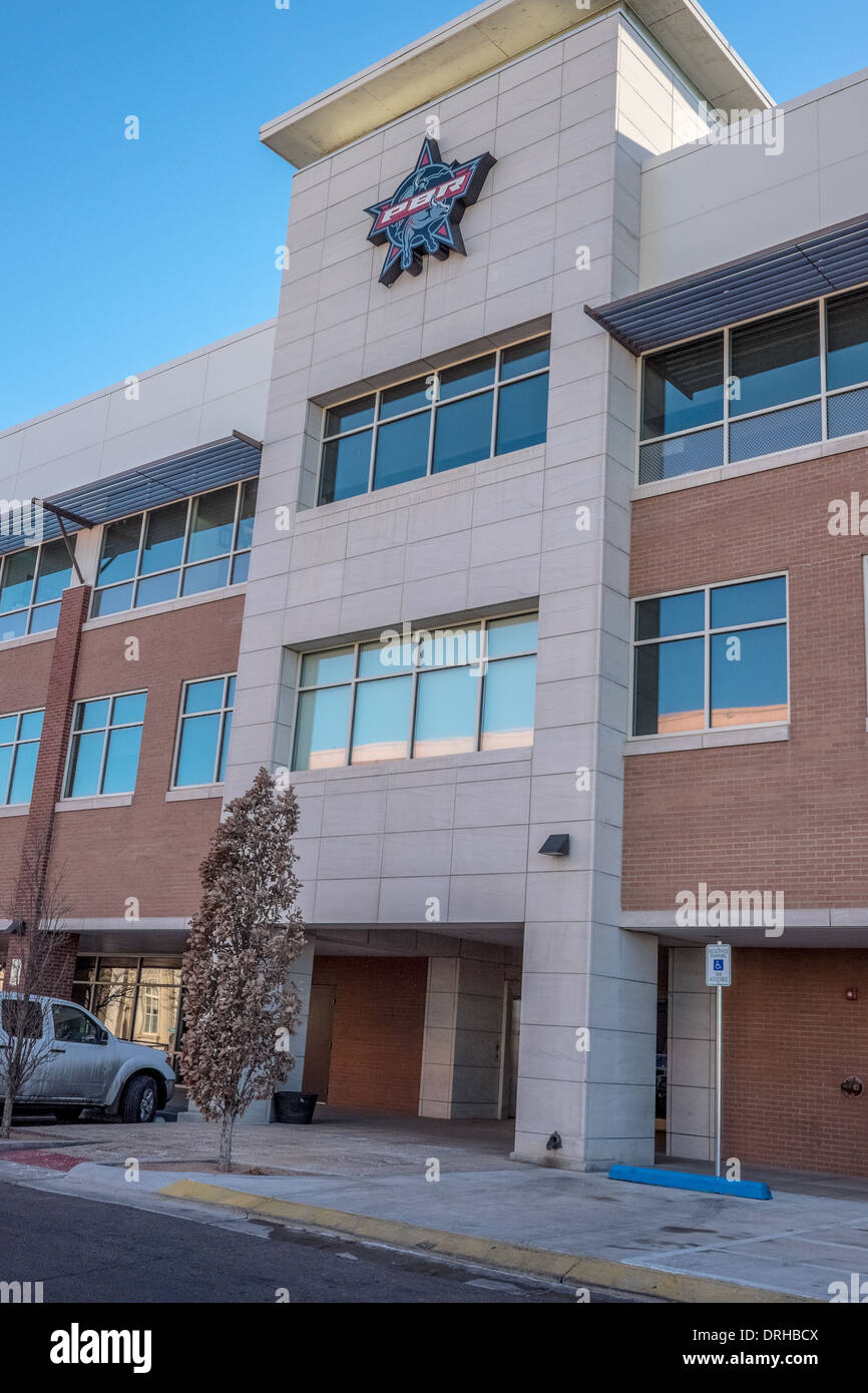 Professional Bull Riders edificio di associazione in Pueblo, Colorado. Foto Stock