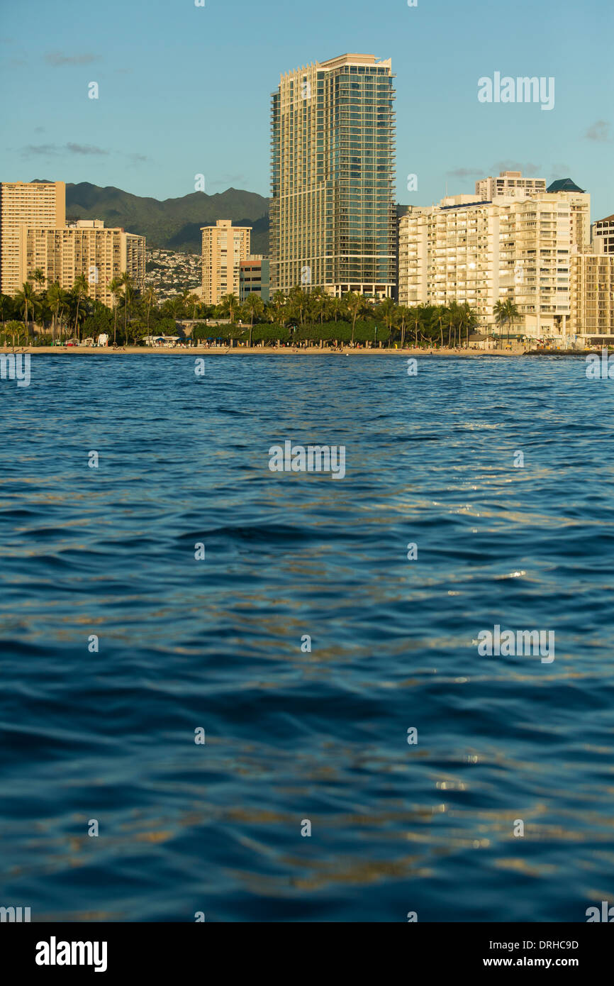 Hawaii. Honolulu Trump Tower Waikiki Beach inverno Foto Stock