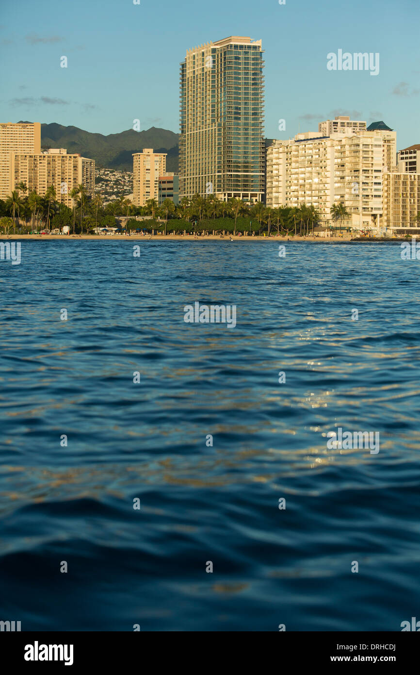 Hawaii. Honolulu Trump Tower Waikiki Beach inverno Foto Stock