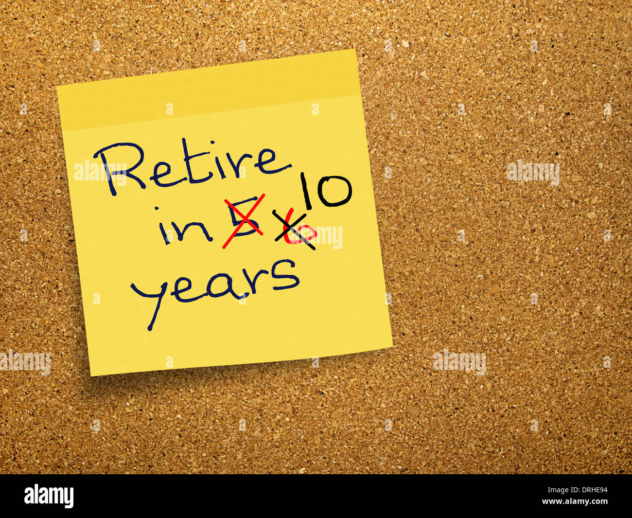 Il conto alla rovescia per il pensionamento! Foto Stock