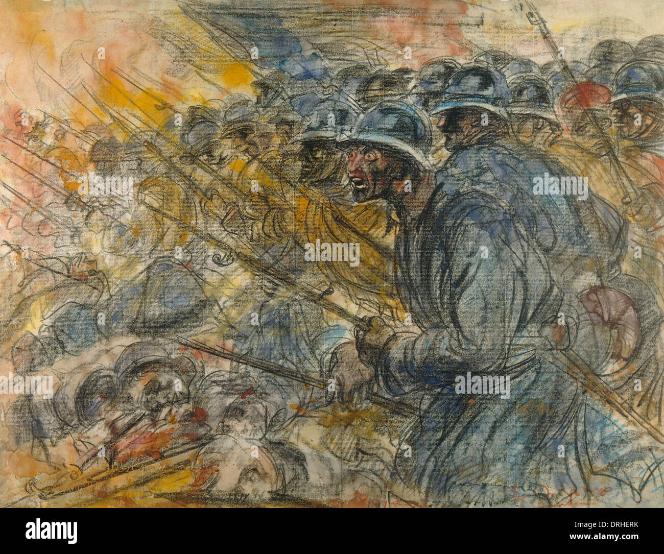 Soldati francesi, battaglia di Verdun, Francia, WW1 Foto Stock