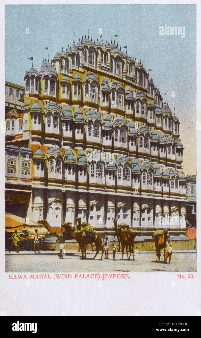 India, Jaipur - Hawa Mahal Foto Stock