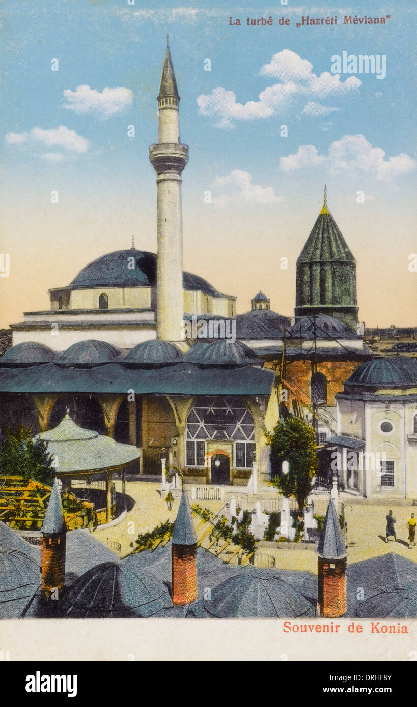 Konya - moschea e turbe (edificio di sepoltura) di Rumi Foto Stock
