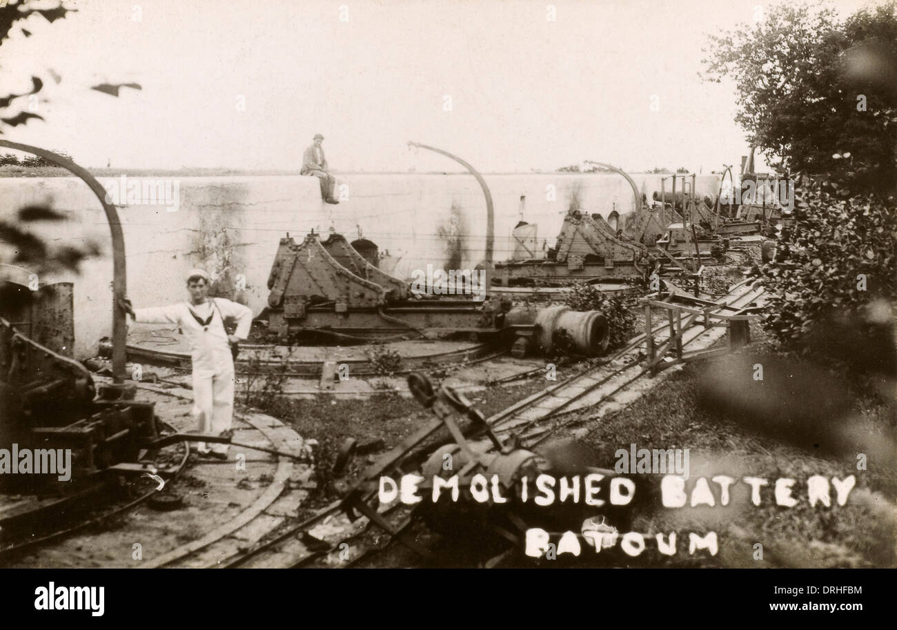 Georgia - Batumi - demolita la batteria di artiglieria Foto Stock