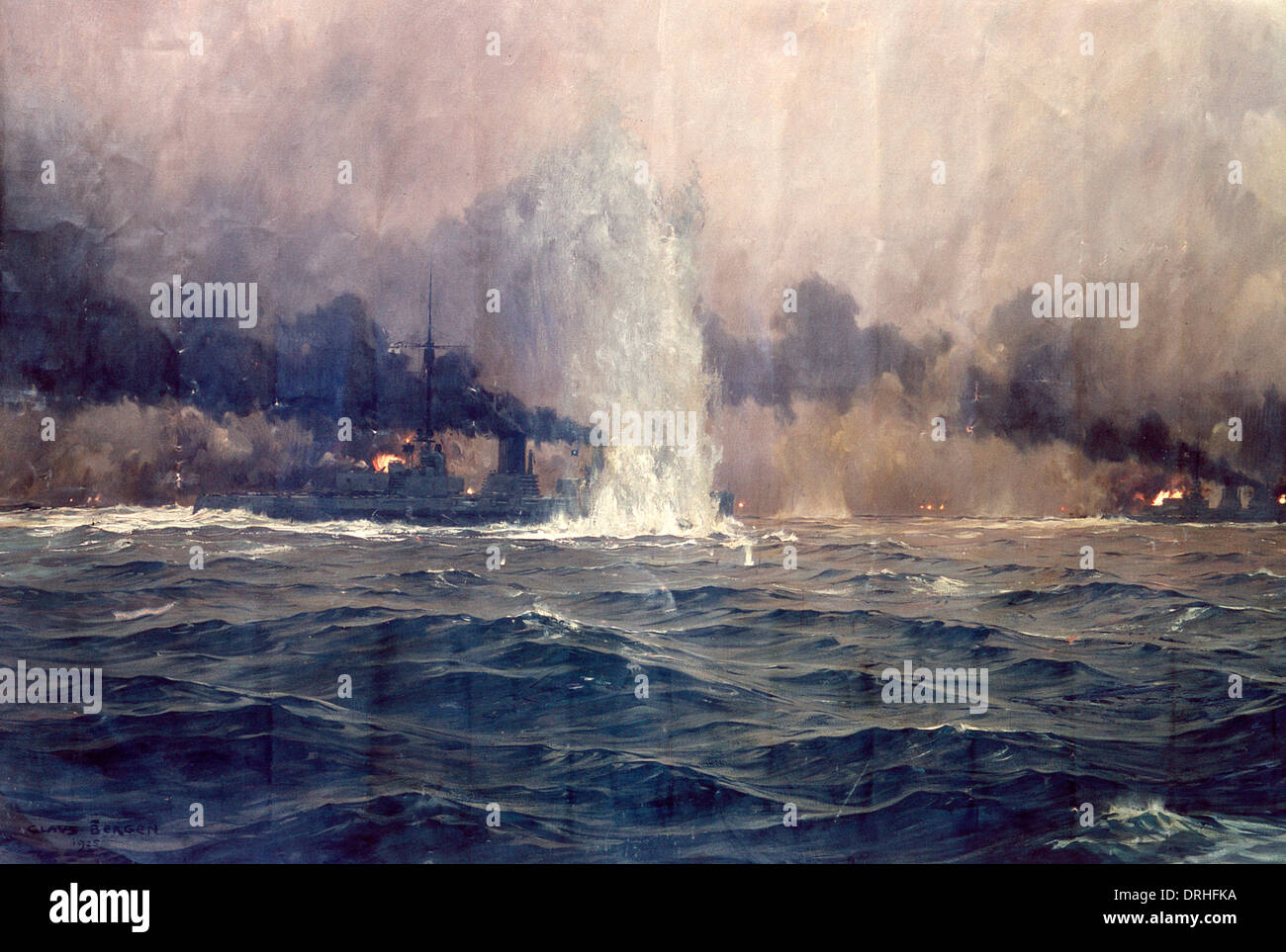 La battaglia dello Jutland, WW1 Foto Stock